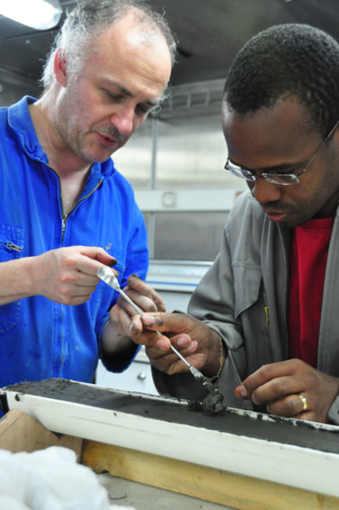 Bernard, sédimentologiste, et Livio, physico-chimiste