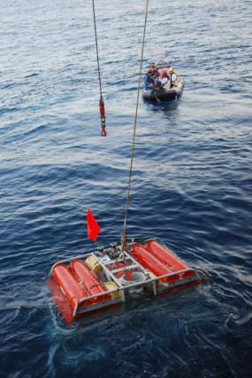Le respiromètre en cours de récupération